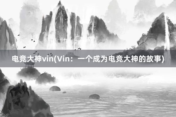 电竞大神vin(Vin：一个成为电竞大神的故事)