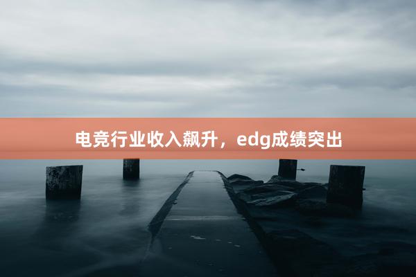 电竞行业收入飙升，edg成绩突出