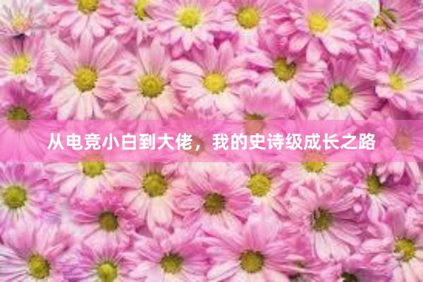 从电竞小白到大佬，我的史诗级成长之路