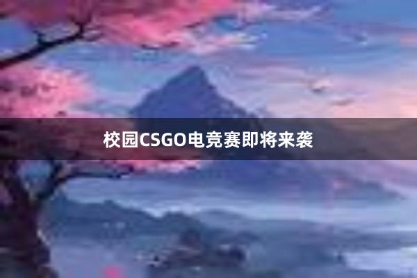 校园CSGO电竞赛即将来袭